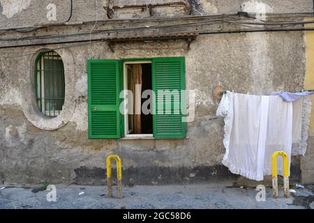 Old buildings along Via Fontanelle in Naples, Italy. Stock Photo