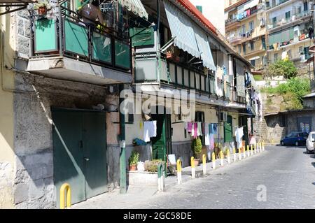 Old buildings along Via Fontanelle in Naples, Italy. Stock Photo