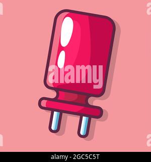 capacitor isolated cartoon vector illustration in flat style Stock Vector