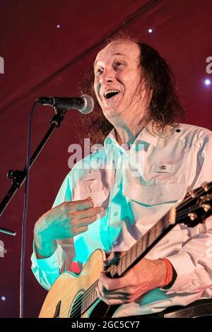 Wickham, UK. 05th Aug, 2021. English singer-songwriter, folk, rock punk and pop guitarist John Otway performing live on stage at Wickham Festival in Hampshire. (Photo by Dawn Fletcher-Park/SOPA Images/Sipa USA) Credit: Sipa USA/Alamy Live News Stock Photo