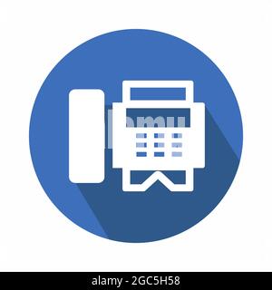 Vector Graphic of Fax Machine - Flat Style - simple illustration. Editable stroke. Design template vector.outline style design.Vector graphic illustra Stock Vector