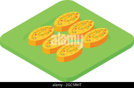 Korean cuisine icon isometric vector. Kimchi food. Korea noodle Stock Vector