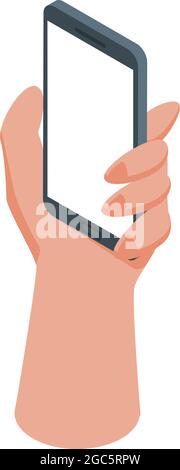 Digital device phone icon isometric vector. Tablet laptop. Cell electronic Stock Vector