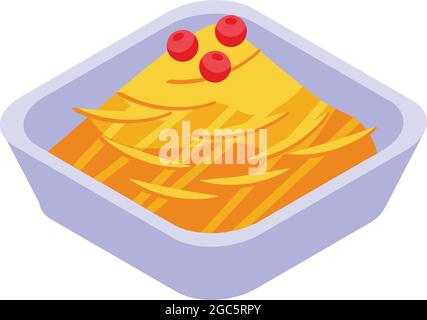 Korean cooking icon isometric vector. Korea food. Restaurant kimchi Stock Vector