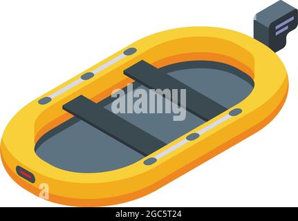 Rescue boat icon isometric vector. Life coast. Safety lifeboat Stock Vector