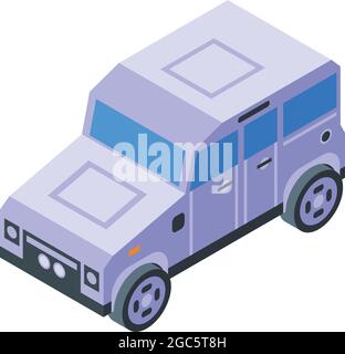Safari jeep icon isometric vector. Vehicle car. Jepp road off Stock Vector