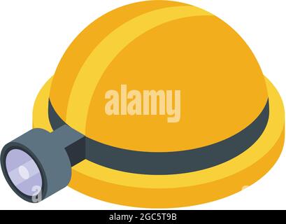 Emergency light helmet icon isometric vector. Fire safety. Fireman helmet Stock Vector