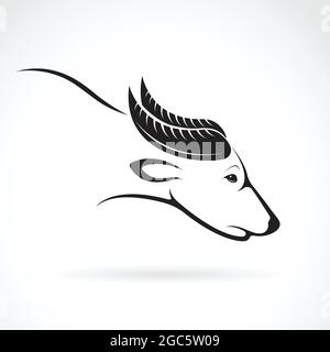 Vector image of a buffalo design on white background. Easy editable ...