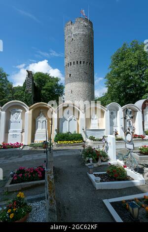 Medieval tower, Glorenza (Bz), Italy Stock Photo