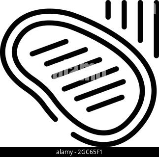 Meat steak icon outline vector. Beef chop. Food raw Stock Vector