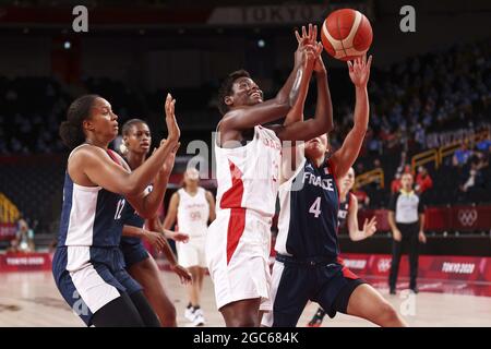 Tokyo, Japan. 06th Aug, 2021. MAWULI Evelyn (30) during the Olympic Games Tokyo 2020, Basketball Semifinal, Japan - France on August 6, 2021 at Saitama Super Arena in Tokyo, Japan - Photo Ann-Dee Lamour / CDP MEDIA / DPPI Credit: Independent Photo Agency/Alamy Live News Stock Photo