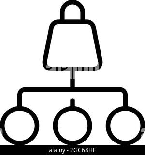 Scheme product icon outline vector. Business process. Waste cycle Stock Vector