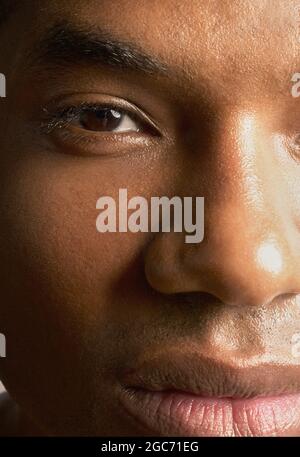 Close-up of mans face Stock Photo