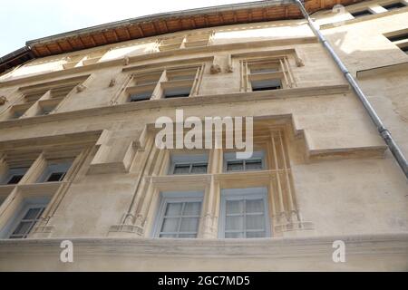 Old mansion in Nîmes, France Stock Photo