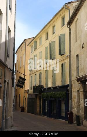 Street of Nîmes, France Stock Photo