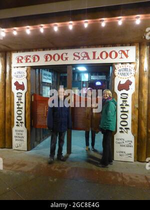 Red dog saloon Alaska Arctic bear Canada people sitting drinking Juneau ...