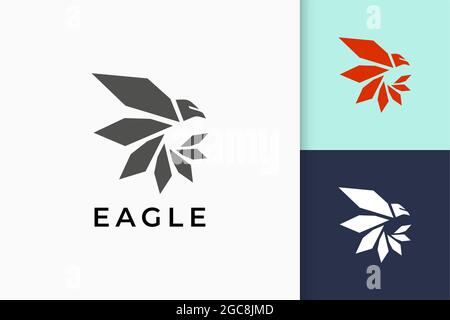 Eagle or falcon logo in modern and simple Stock Vector
