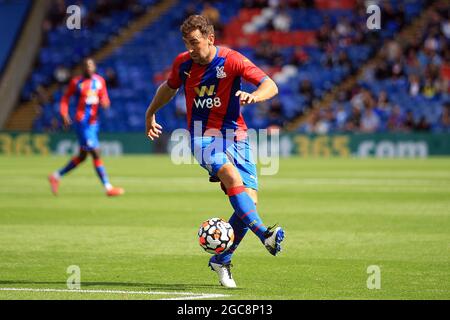 London, UK. 07th Aug, 2021. James McArthur of Crystal Palace in action during the game. Pre-season friendly match, Crystal Palace v Watford at Selhurst Park stadium in London on Saturday 7th August 2021. this image may only be used for Editorial purposes. Editorial use only, license required for commercial use. No use in betting, games or a single club/league/player publications. pic by Steffan Bowen/Andrew Orchard sports photography/Alamy Live news Credit: Andrew Orchard sports photography/Alamy Live News Stock Photo