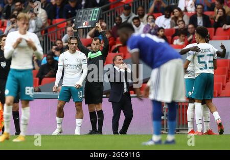 London, England, 7th August 2021.  during the The FA Community Shield match at Wembley Stadium, London. Picture credit should read: Paul Terry / Sportimage Stock Photo