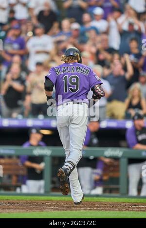 August 6 2021: Florida right fielder Bryan De La Cruz (77) during batting  practice before the game with Colorado Rockies and Miami Marlins held at  Coors Field in Denver Co. David Seelig/Cal