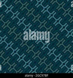 Vector pattern of intertwined colored lines. Chain pattern Stock Vector