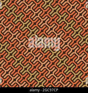 Vector pattern of intertwined colored lines. Chain pattern Stock Vector