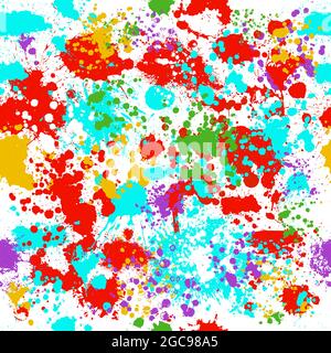 Abstract multicolored blots. Print for fabric . Seamless pattern. Vector illustration Stock Vector