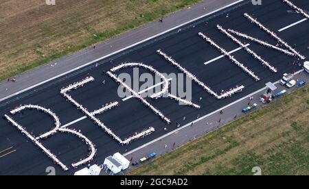 Berlin, Germany. 07th Aug, 2021. Freedom Dinner at Tegel Airport Credit: Christophe Gateau/dpa/Alamy Live News Stock Photo