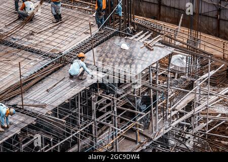 BAGUIO, PHILIPPINES - Dec 18, 2017: A construction site in SM Baguio in Baguio City, Philippines Stock Photo