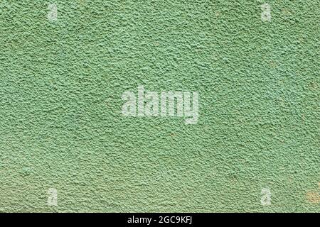 green plaster on old house facade, real texture ready for your design Stock Photo