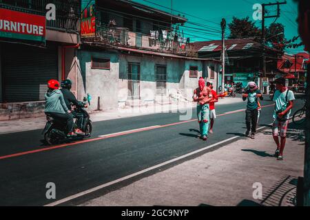 BATAAN, PHILIPPINES - Apr 07, 2017: A Holy Tradition Penitensya in the Philippines Stock Photo