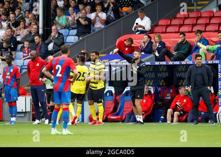 London, UK. 07th Aug, 2021. Troy Deeney of Watford during the Pre-season Friendly match between Crystal Palace and Watford at Selhurst Park, London, England on 7 August 2021. Photo by Carlton Myrie. Editorial use only, license required for commercial use. No use in betting, games or a single club/league/player publications. Credit: UK Sports Pics Ltd/Alamy Live News Stock Photo