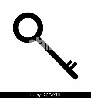 Vector Graphic of Key - Black Style - simple illustration. Editable stroke. Design template vector.outline style design.Vector graphic illustration Stock Vector
