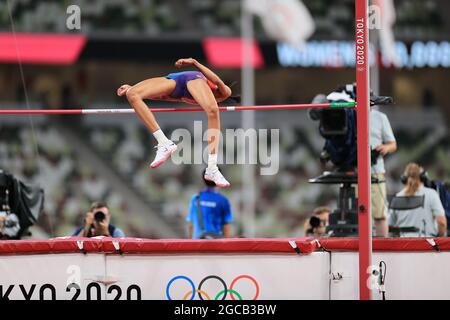 Tokyo, Japan. 7th Aug, 2021. Vashti CUNNINGHAM (USA) Athletics : Women's High Jump Final during the Tokyo 2020 Olympic Games at the National Stadium in Tokyo, Japan . Credit: AFLO SPORT/Alamy Live News Stock Photo