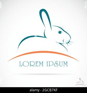 Vector image of rabbit on white background. Easy editable layered vector illustration. Wild Animals. Stock Vector