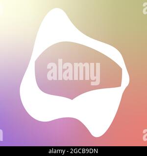 Abstract shape from blended lines on multi colored background. Vector illustration. Stock Vector