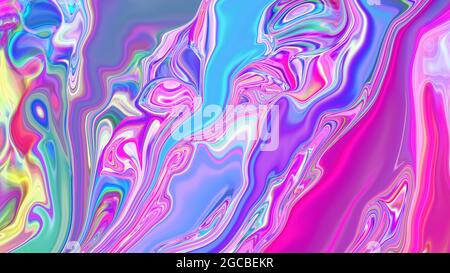 Abstract multi-colored fantasy liquid background. Stock Photo