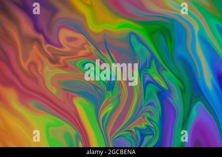 Abstract multi-colored fantasy liquid background. Stock Photo