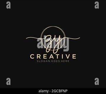 ZY beauty monogram and elegant logo design handwriting logo of initial ...