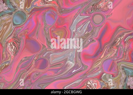 Abstract multi-colored fantasy liquid background. Stock Photo