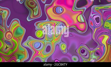 Abstract multi-colored fantasy liquid background. Stock Photo