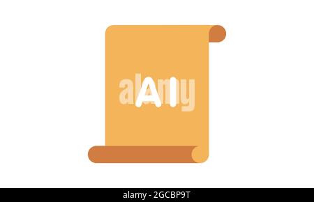AI file type icon design vector Stock Vector