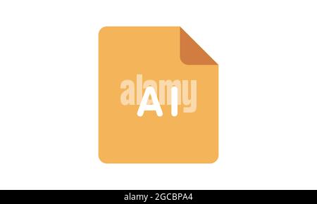 AI file type icon design vector Stock Vector