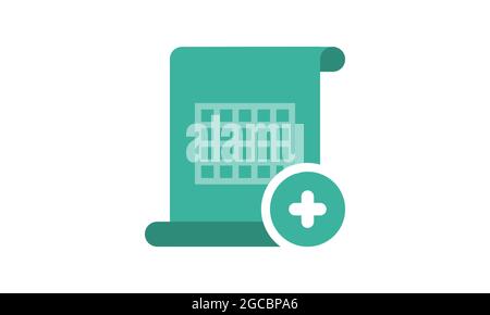 Add, excel, file icon. Can be used for web and mobile apps Stock Vector