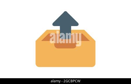 Outbox icon trendy and modern outbox symbol for logo, web, app, UI. outbox icon simple sign. outbox icon flat vector illustration for graphic and web Stock Vector