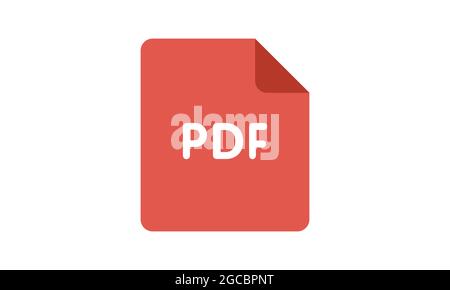 Pdf icon, vector illustration. Flat design style. vector pdf icon illustration isolated on white, pdf icon Eps10. Stock Vector