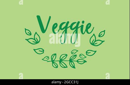 Vegan Logo. Raw, Healthy Food Badge, Restaurants and Packaging Stock Vector