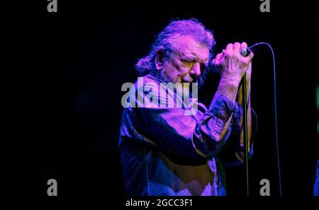 Robert Plant Performing at Sheffield City Hall , Sheffield Stock Photo