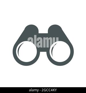 Binocular field glasses flat icon Stock Vector
