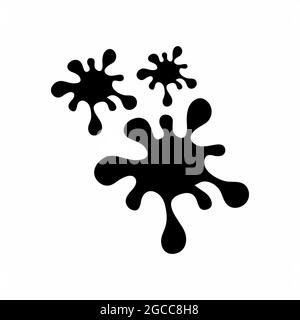 Icon Vector of Paint Ink - Black Style - simple illustration. Editable stroke. Design template vector.outline style design.Vector graphic illustration Stock Vector